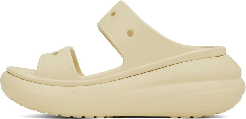 Crocs Beige Classic Crush Platform Sandals - Picture 5