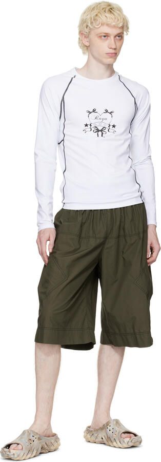 Crocs Beige Echo Marbled Slides - Picture 2