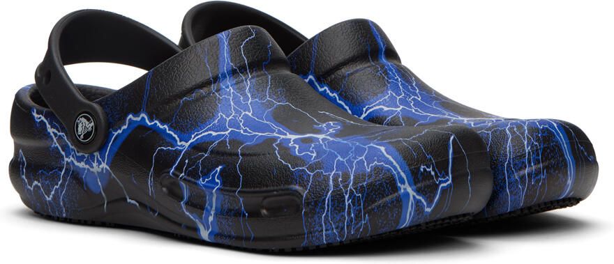 Crocs Black & Blue Bistro Graphic Clogs - Picture 2
