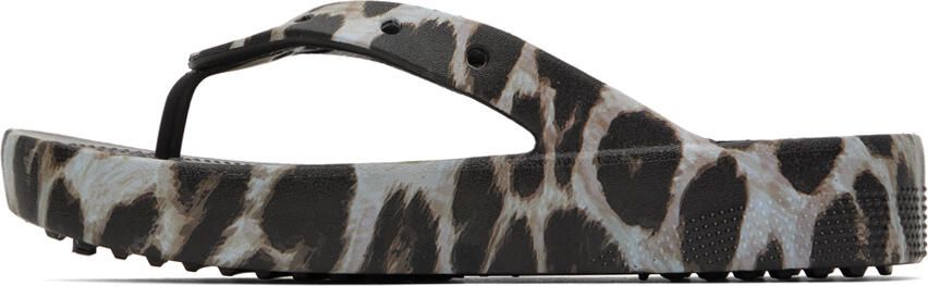 Crocs Black & Gray Classic Platform Flip Flops - Picture 3