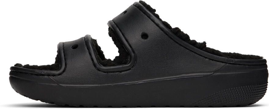 Crocs Black Classic Cozzzy Sandals - Picture 4