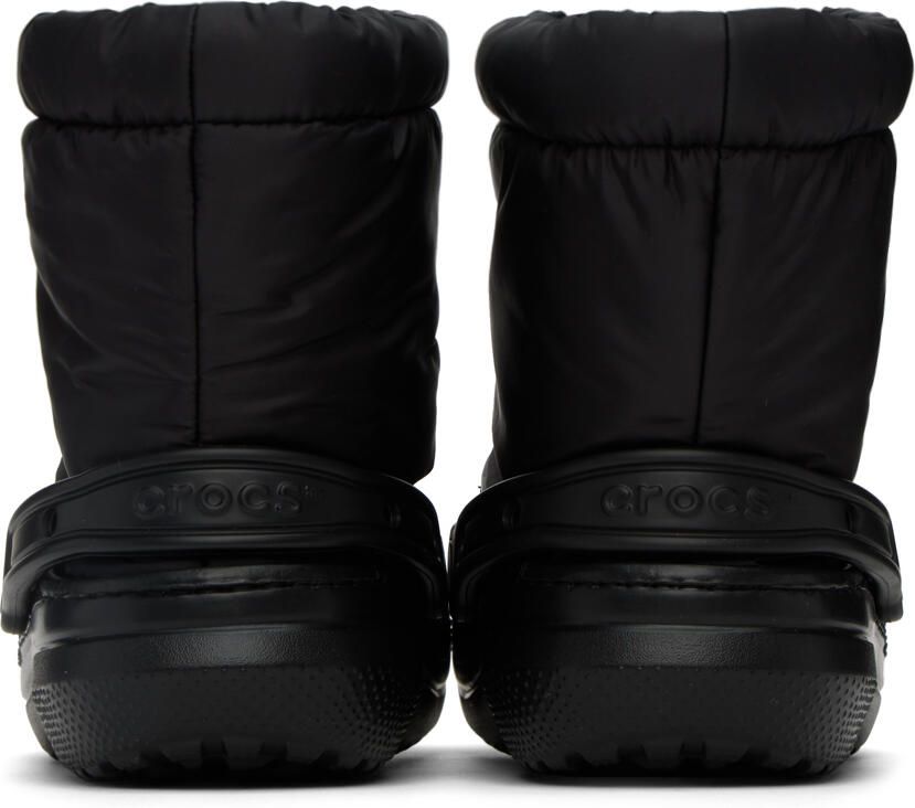 Crocs Black Classic Lined Neo Puff Boots