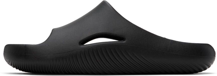 Crocs Black Mellow Recovery Slides - Picture 3