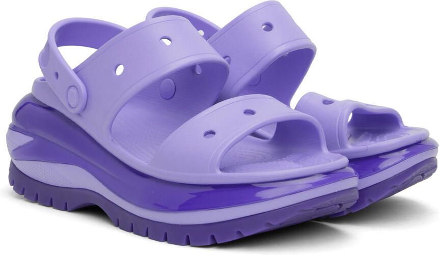 Crocs Blue Mega Crush Sandals - Picture 2