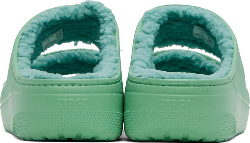 Crocs Green Classic Cozzzy Sandals