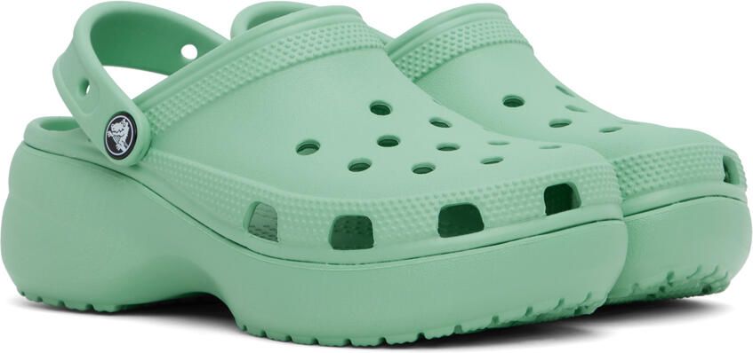 Crocs Green Classic Platform Clogs - Picture 2