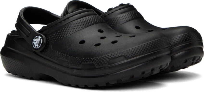 Crocs Kids Black Classic Lined Clogs - Picture 2