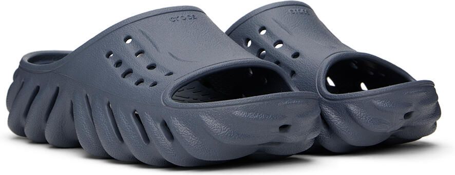 Crocs Kids Gray Echo Slides - Picture 2