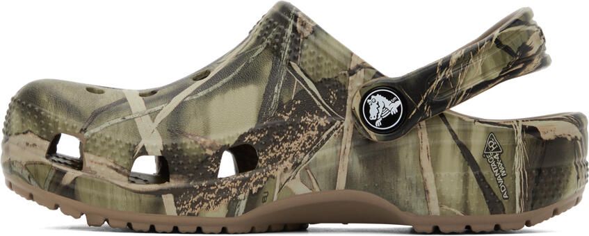 Crocs Kids Khaki Realtree Edition Classic Clogs - Picture 4