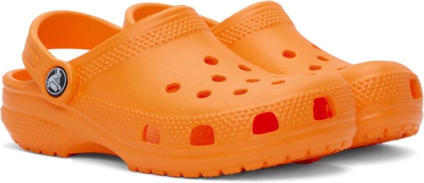 Crocs Kids Orange Classic Clogs - Picture 2