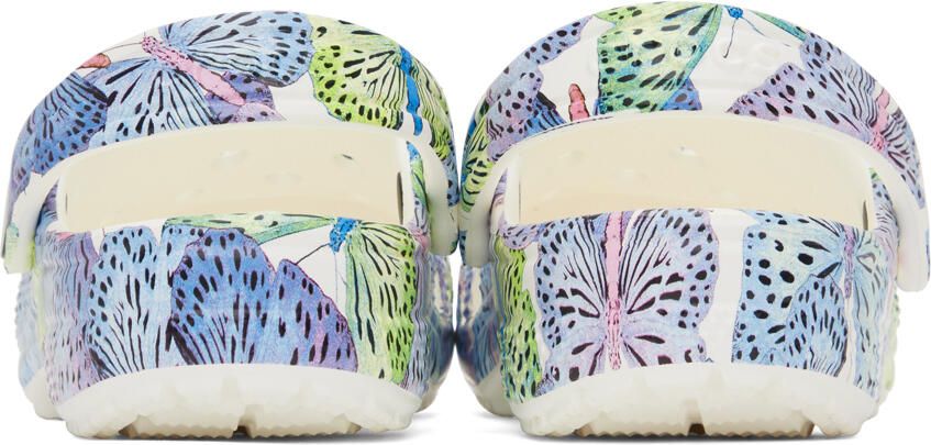 Crocs Kids White Classic Butterfly Clogs