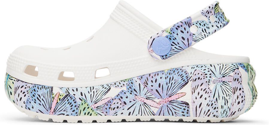 Crocs Kids White Classic Cutie Butterfly Clogs - Picture 3