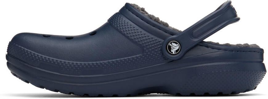 Crocs Navy Classic Lined Clogs - Picture 3