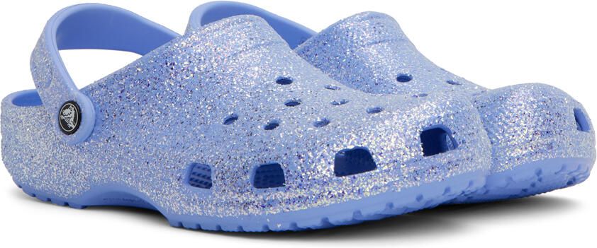 Crocs Purple Classic Glitter Clogs - Picture 3