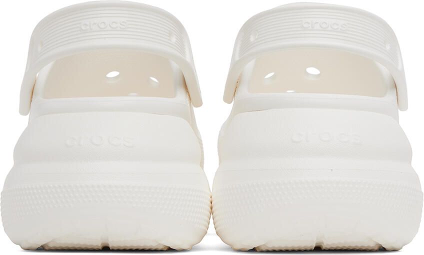 Crocs White Classic Crush Platform Clogs - Picture 2