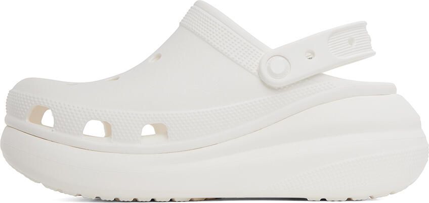 Crocs White Classic Crush Platform Clogs - Picture 5