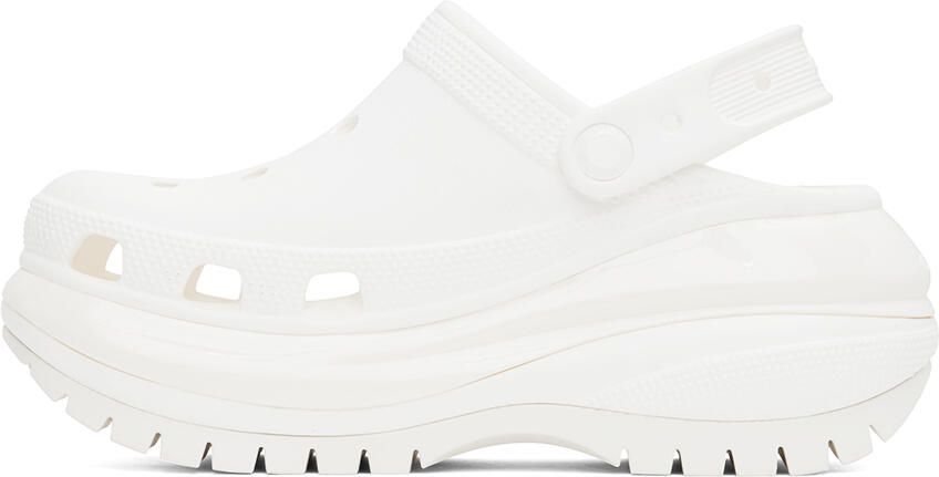 Crocs White Mega Crush Clogs - Picture 3