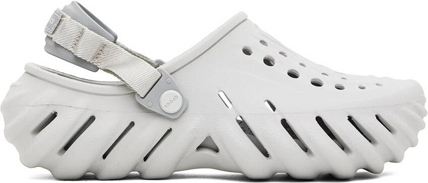 Crocs Off-White Echo Clogs - Picture 8