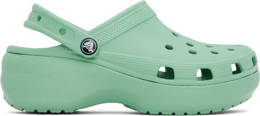 Crocs Green Classic Platform Clogs - Picture 5