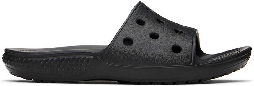 Crocs Kids Black Classic Slides - Picture 5