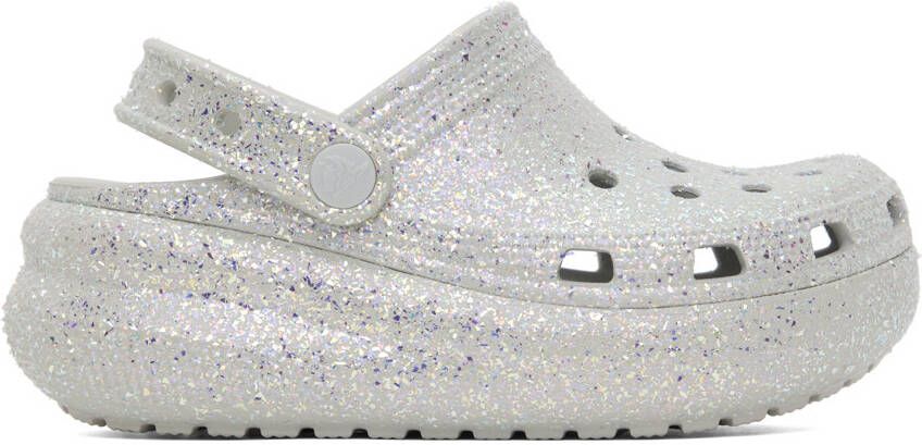 Crocs Kids Gray Cutie Crush Glitter Clogs - Picture 5