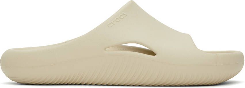 Crocs Off-White Mellow Recovery Slides - Picture 5