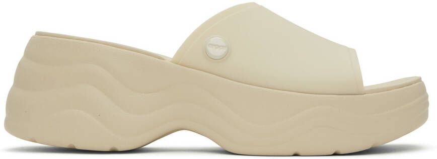 Crocs Off-White Skyline Slides - Picture 4