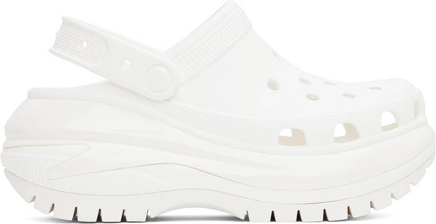 Crocs White Mega Crush Clogs - Picture 5