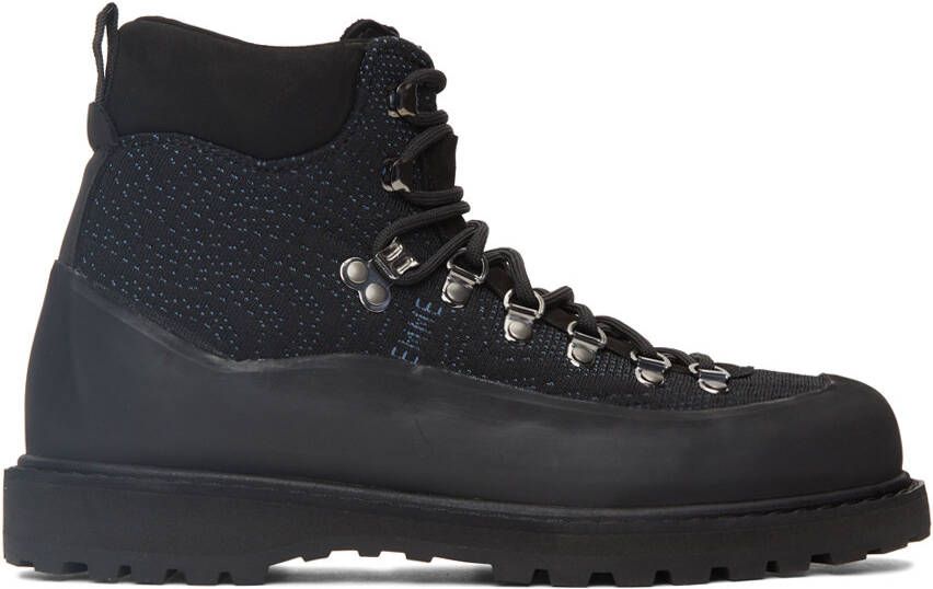 Diemme Black & Blue Knit Roccia Vet Lace-Up Boots - Picture 5