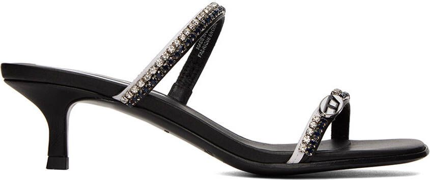 Diesel Black D-Kittie Heeled Sandals