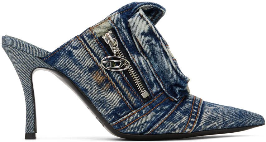 Diesel Blue D-Venus Pocket ML Mules - Picture 5
