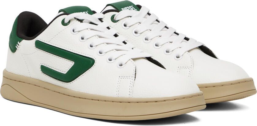 Diesel White & Green S-Athene Low Sneakers - Picture 2