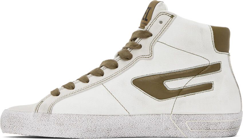 Diesel White S-Leroji Mid Sneakers - Picture 3