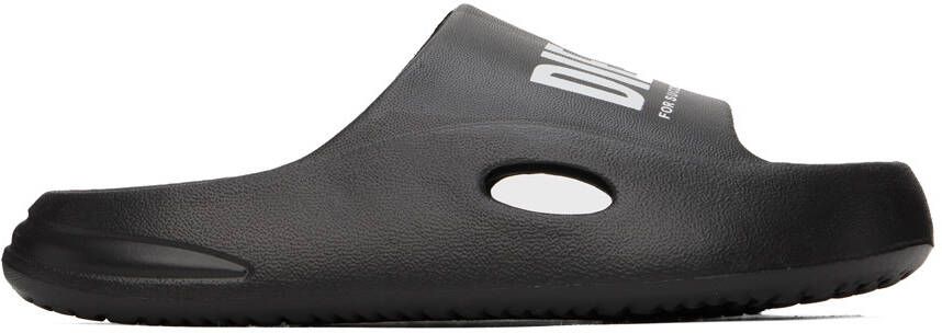Diesel Kids Black Chunky Slides