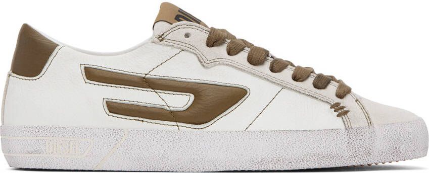 Diesel Off-White & Brown S-Leroji Low Sneakers - Picture 5