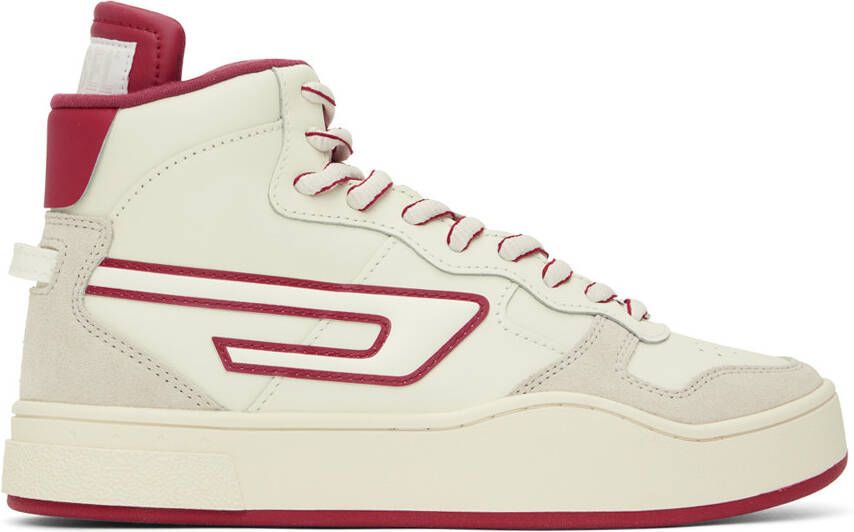 Diesel Off-White & Red S-Ukiyo Mid X Sneakers - Picture 12