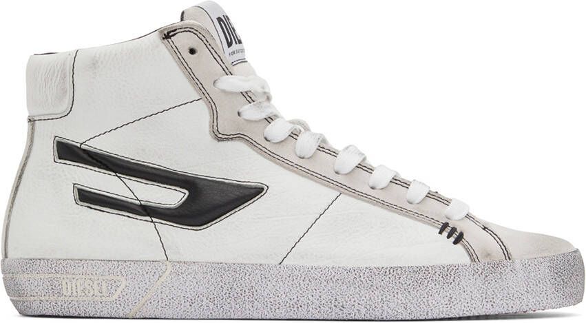 Diesel Off-White & Black S-Leroji Mid Sneakers