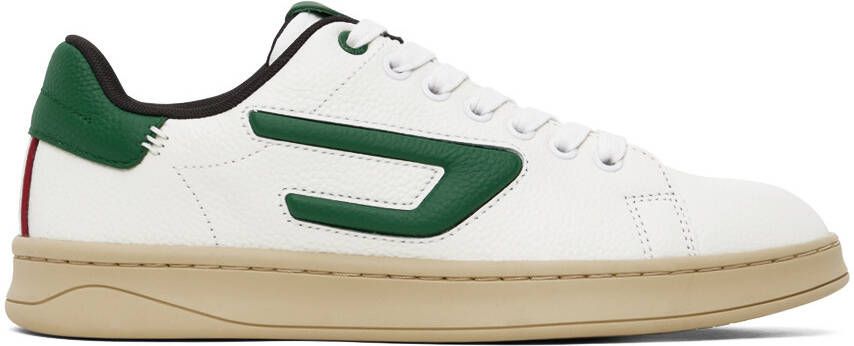 Diesel White & Green S-Athene Low Sneakers - Picture 5