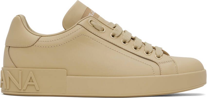 Dolce & Gabbana Beige Portofino Sneakers - Picture 5