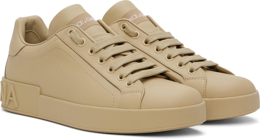 Dolce & Gabbana Beige Portofino Sneakers - Picture 2