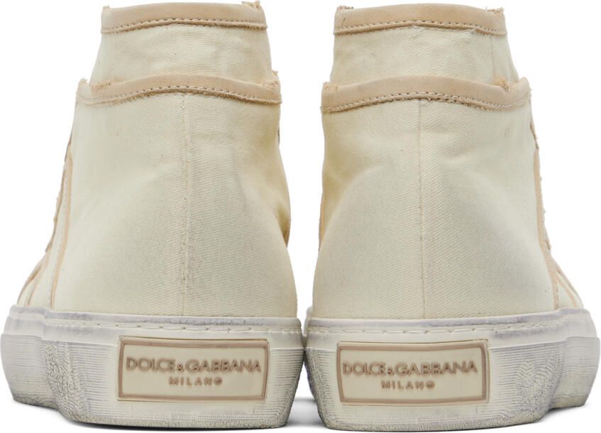 Dolce & Gabbana Beige Vintage Re-Edition Sneakers