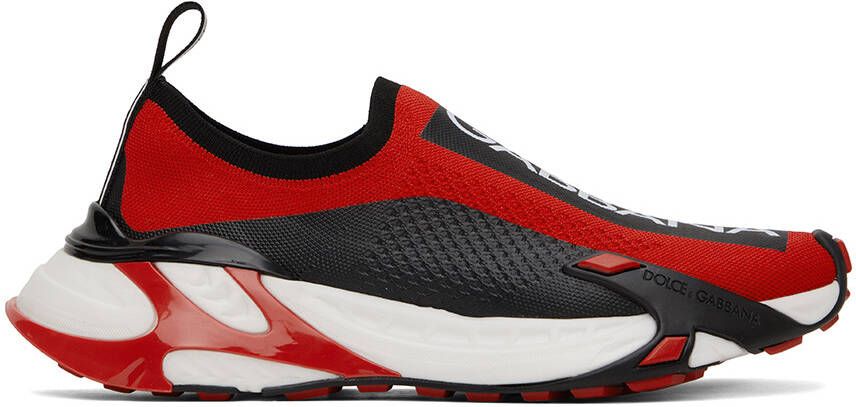 Dolce & Gabbana Black & Red Sorrento Sneakers - Picture 5