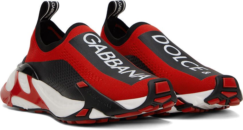 Dolce & Gabbana Black & Red Sorrento Sneakers - Picture 2