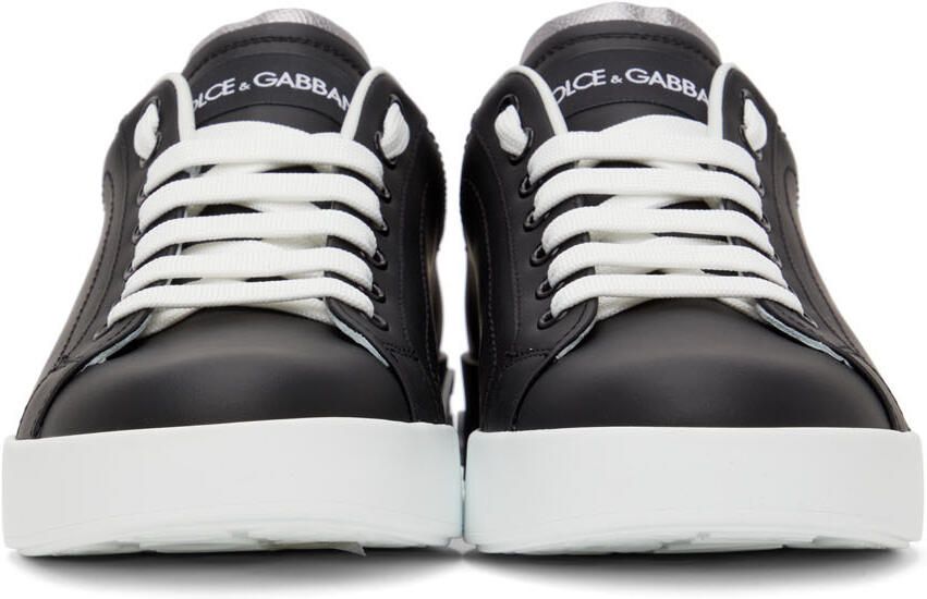 Dolce & Gabbana Black & White Portofino Sneakers - Picture 3