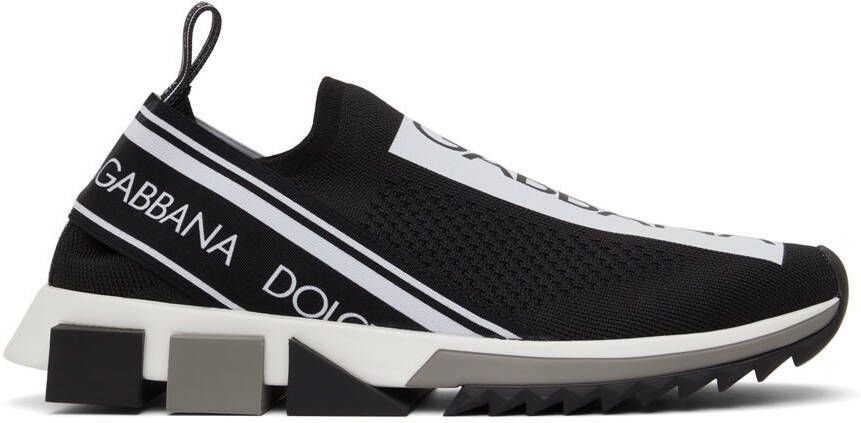 Dolce & Gabbana Black & White Sorrento Sneakers - Picture 5
