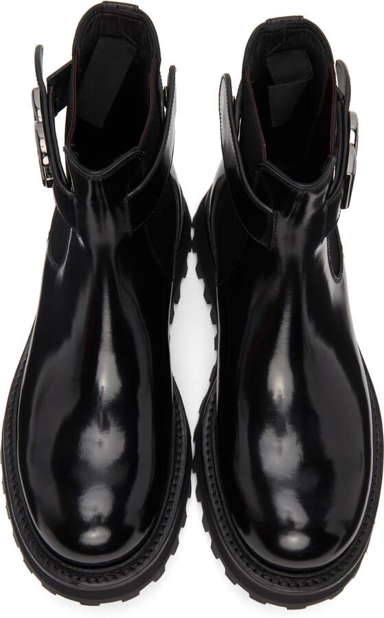 Dolce & Gabbana Black Brushed Ankle Boots - Picture 3
