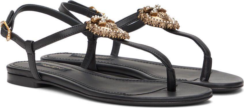 Dolce & Gabbana Black Devotion Sandals - Picture 2