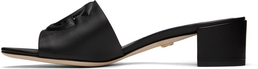 Dolce & Gabbana Black 'DG' Heeled Sandals - Picture 2