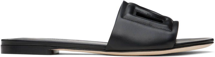 Dolce & Gabbana Black DG Millennials Sandals - Picture 5