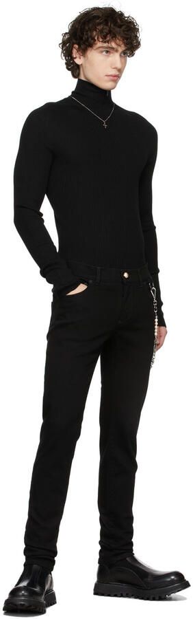 Dolce & Gabbana Black Hors Sock Ankle Boots - Picture 3